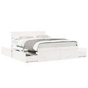 Letto matrimoniale | Letto per adulti | Letto senza Materasso Bianco 120x200 cm Legno Massello di Pino