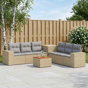Set di divani 8 pz Beige e Grigio Chiaro 3448505