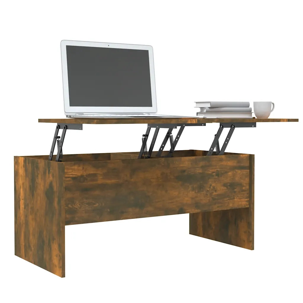 Tavolino Salotto Rovere Fumo 102x50,5x46,5 cm Legno Multistrato cod mxl 22828