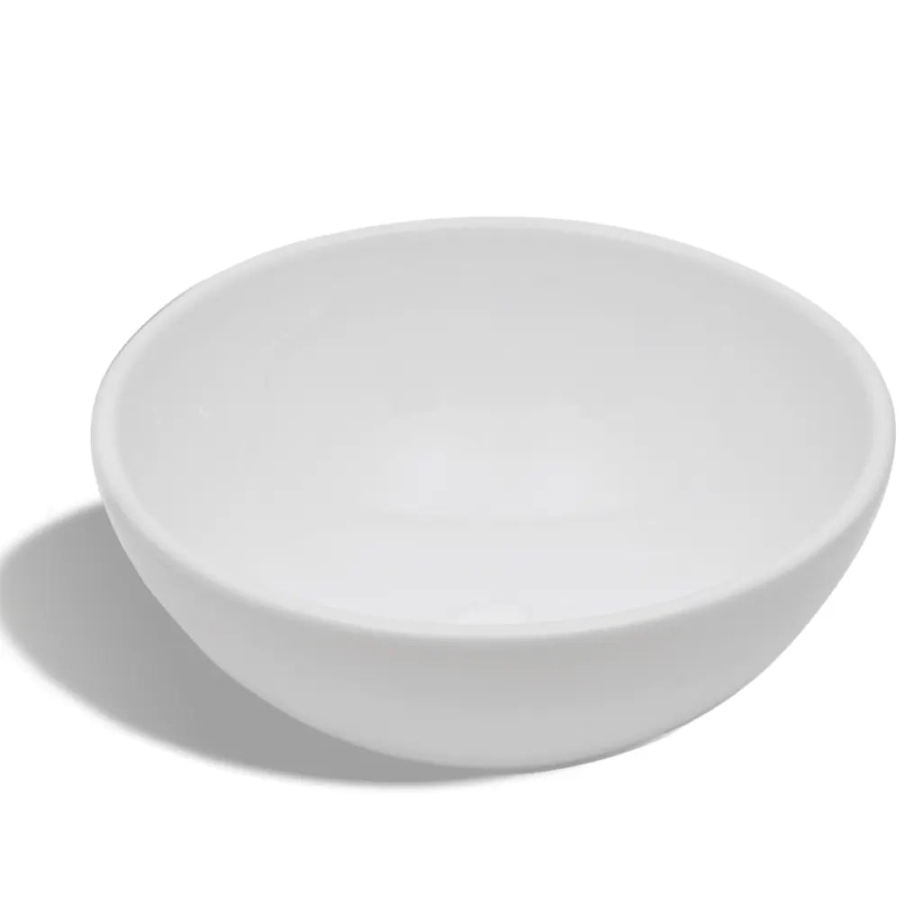 Lavello Bagno con Miscelatore in Ceramica Rotondo Bianco 275494