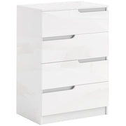 Cassettera 4 Cassetti, Armadio ¨C Zephmum ¨C Bianco, Legno, 80x40x86