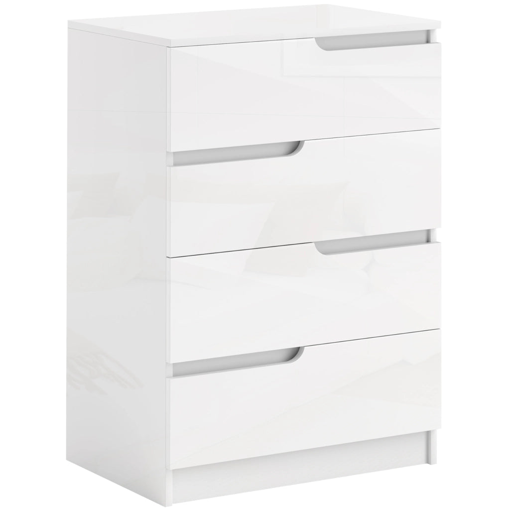 Cassettera 4 Cassetti, Armadio ¨C Zephmum ¨C Bianco, Legno, 80x40x86