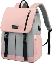 Borsa portatile per laptop da 15,6 pollici, impermeabile, borsa per scuola con USB, borsa per università, viaggio, ragazzi e ragazze, studenti