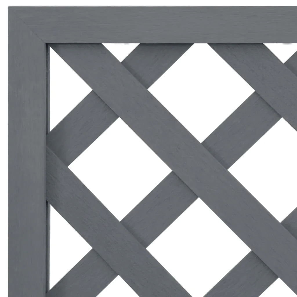Fioriera rialzata per piante fiori giardino terrazze traliccio set da 2 65 x 33 x 135 cm WPC grigio 02_0038906