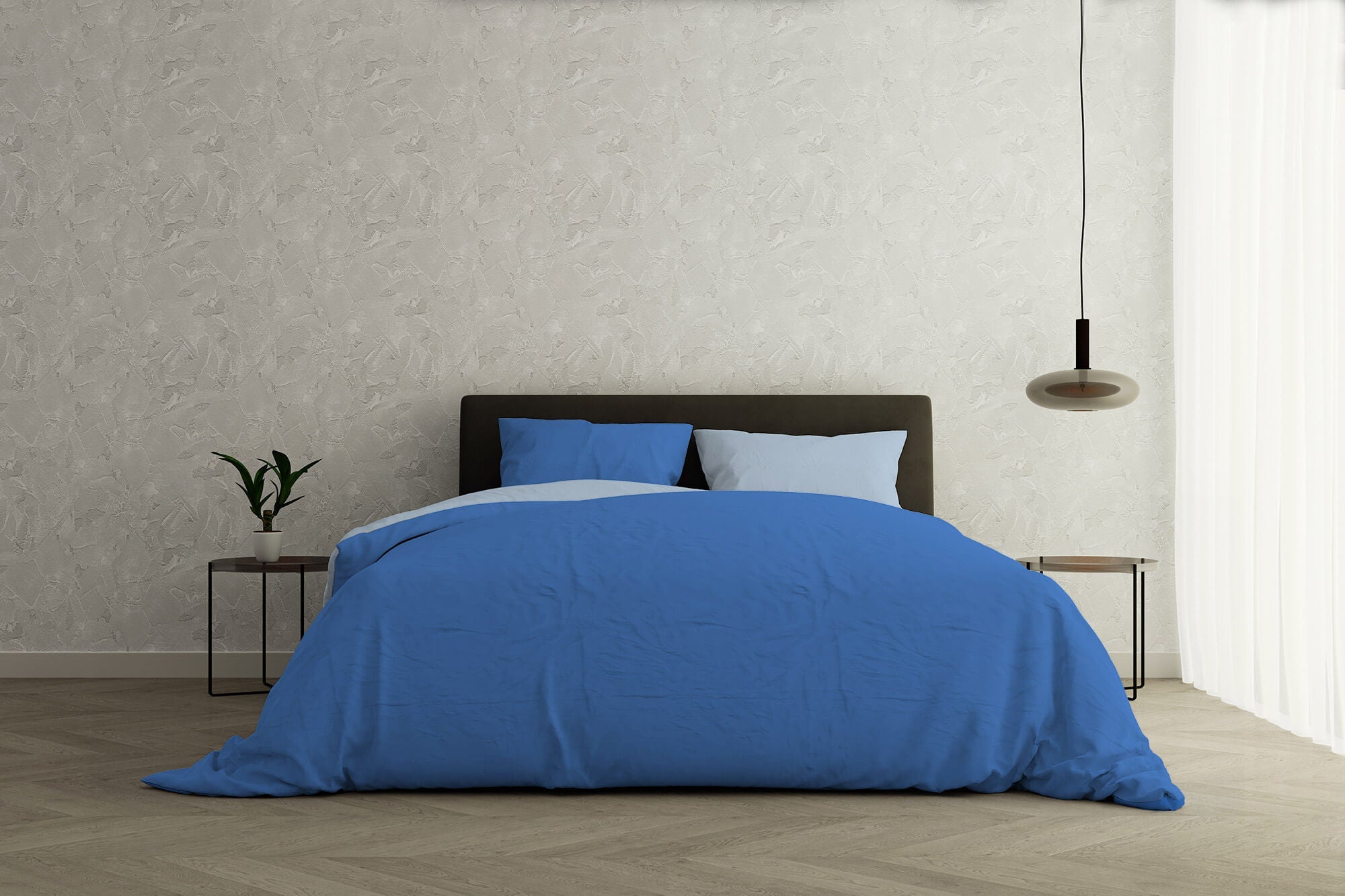 Copripiumino con Sacco e Federe Doubleface Royal/Azzurro Singolo