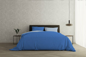 Copripiumino con Sacco e Federe Doubleface Royal/Azzurro Singolo