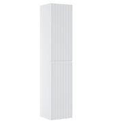Colonna da bagno ICON 160 cm – Bianco alpino opaco – 2 porte – Stile moderno sospeso