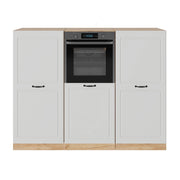Cucine componibili piccole R-Line Bianco rustico/Rovere dorato 180 cm senza piano di lavoro Vicco