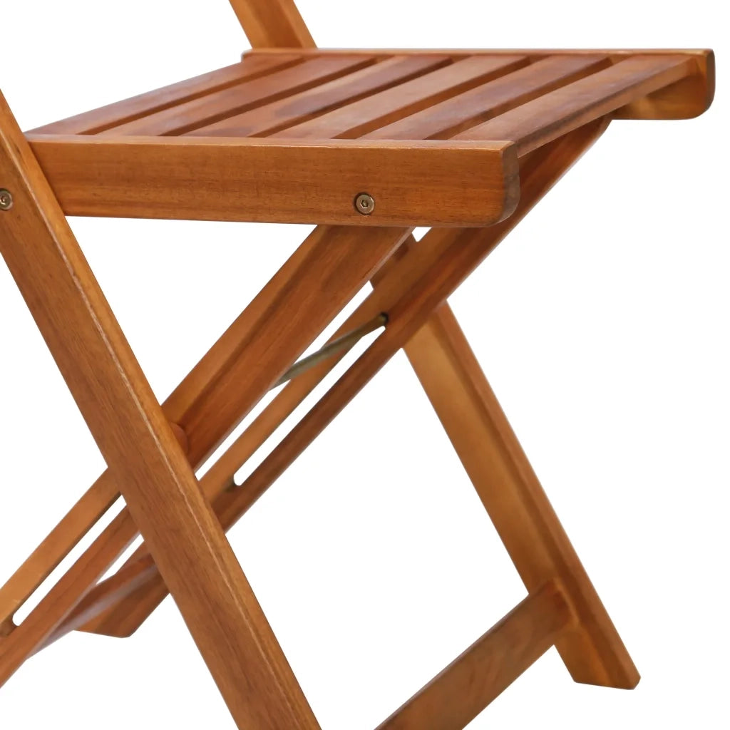 Sedie da Bistrò per Esterni 2 pz in Legno Massello di Acacia 44012