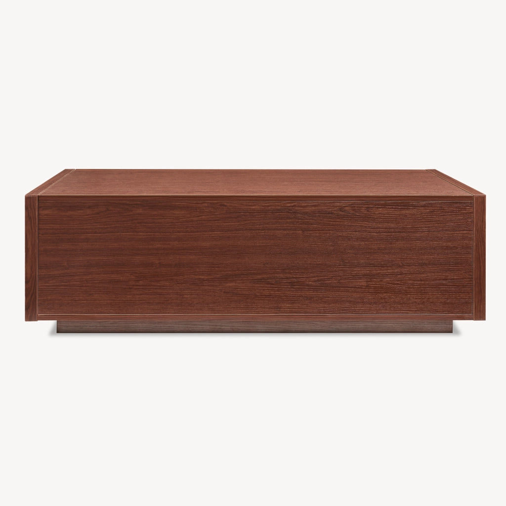 Tavolino Rettangolare Turur da Salotto con 2 Cassetti 104 x 50 x 40 cm - Effetto Noce [en.casa]