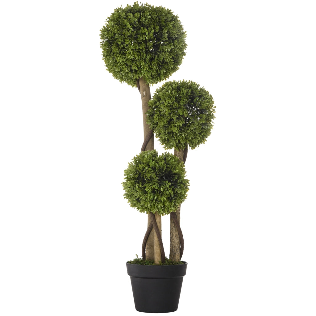 Pianta artificiale 90 cm con vaso incluso in plastica verde