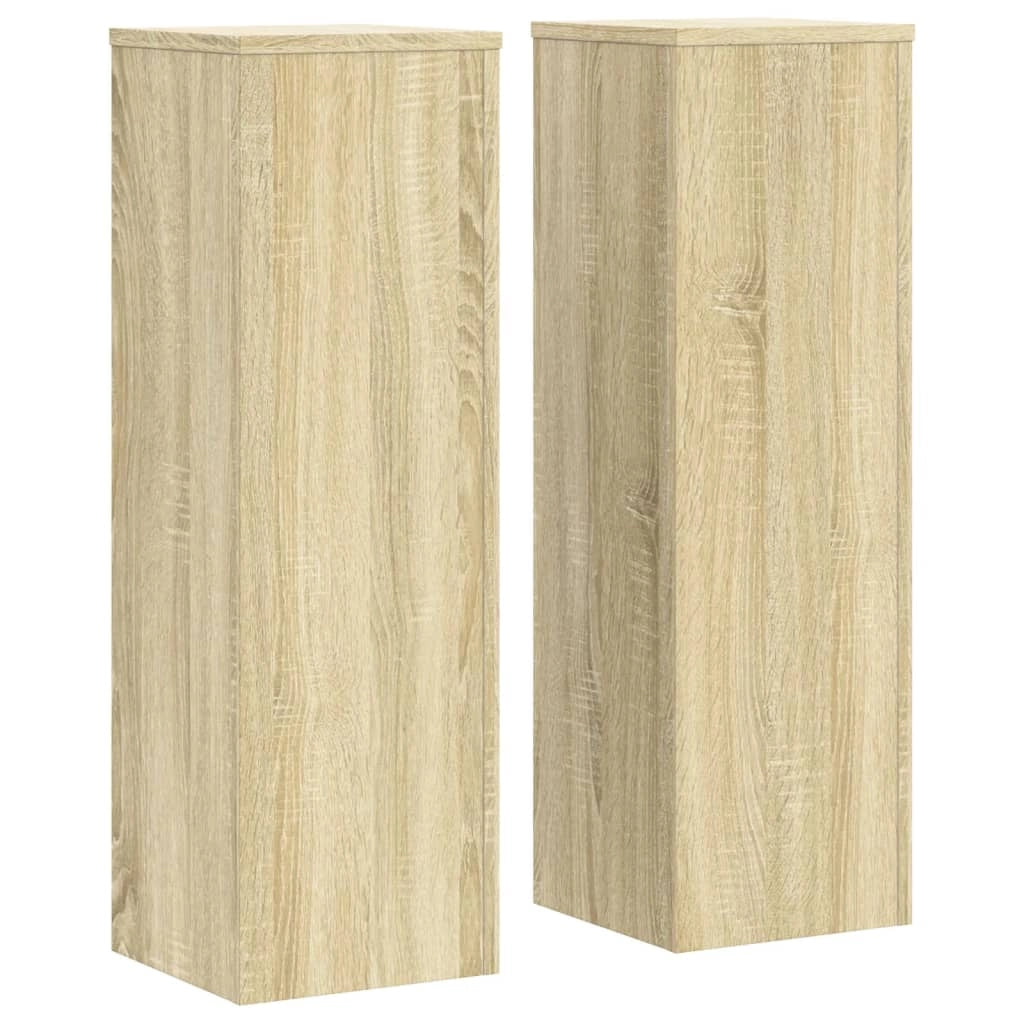 Portavasi mobili per fiori set da 2 legno ingegnerizzato Sonoma marrone 02_0045354