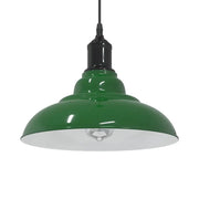 vidaXL Lampada a Sospensione Regolabile E27 Verde Lucido Ø31cm Metallo