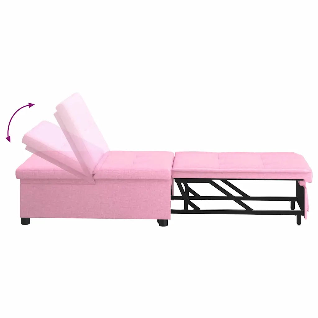 Divano Letto Estraibile Rosa 194 x 50 x 82 cm Tessuto 42008592