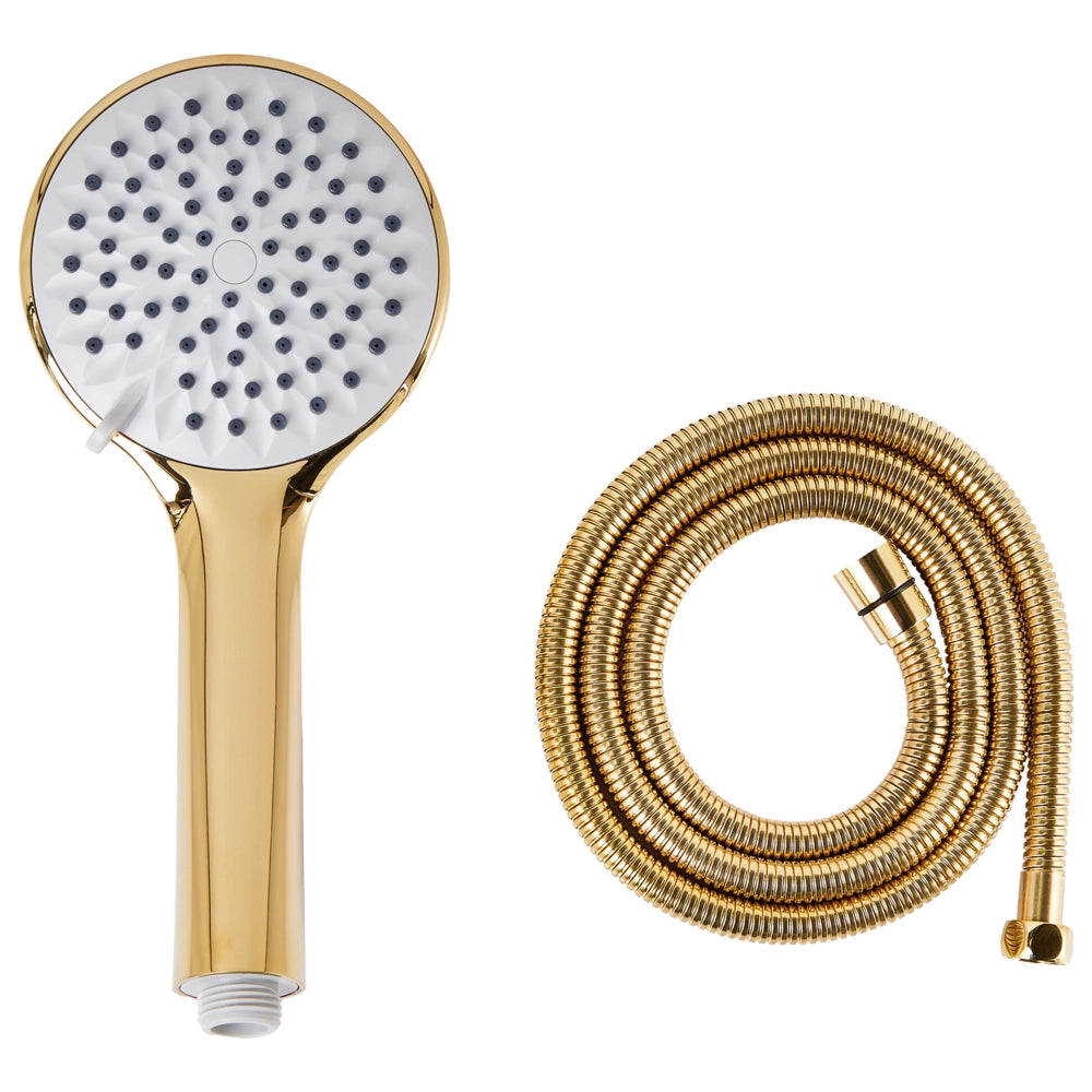 Set doccia classico moderno con tubo 4 modalità di getto Metallo Oro Tarma