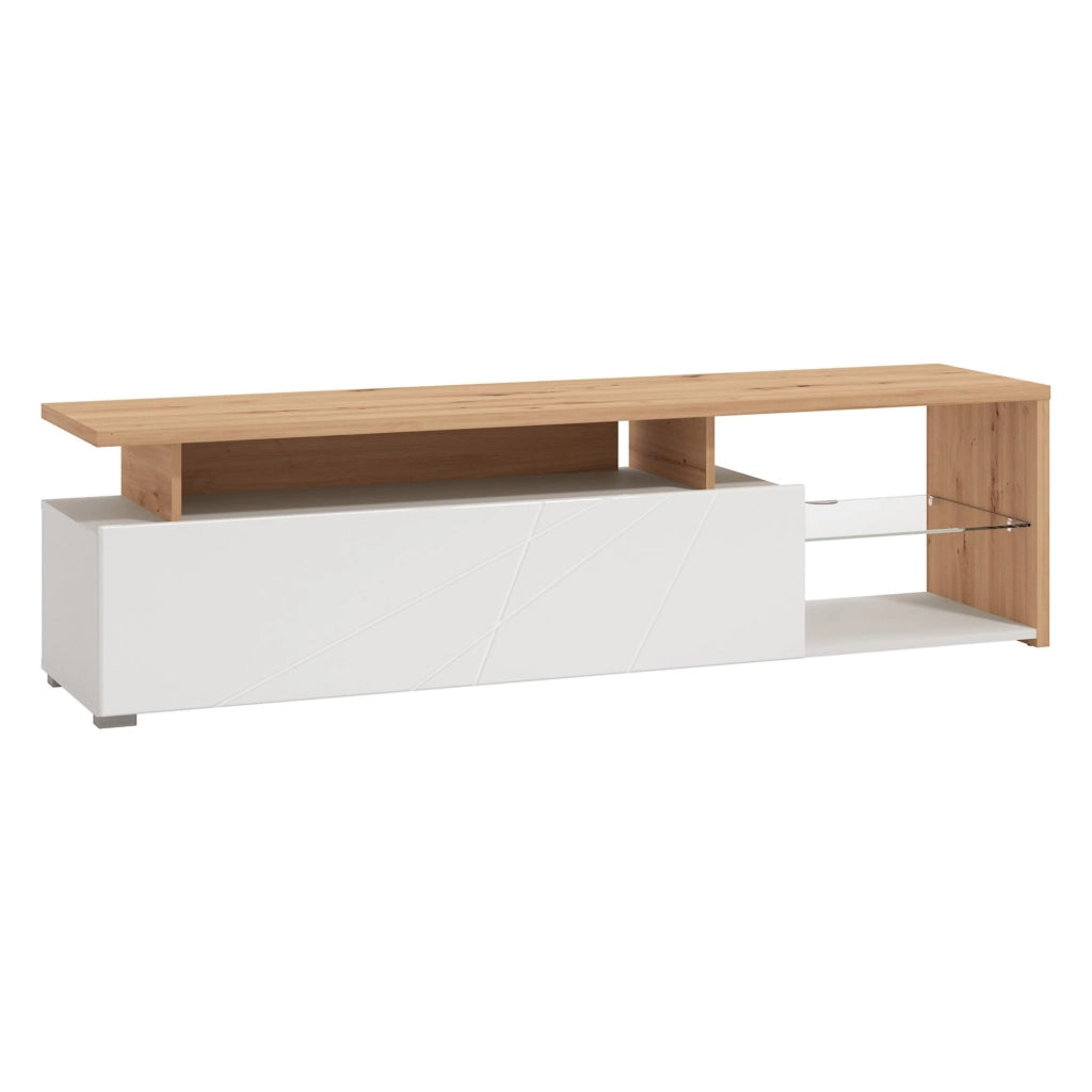 Induno, Mobile Porta tv Cassetti, 170x41.5x46.5h cm Bianco