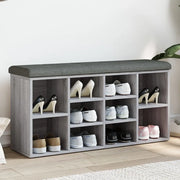 Panca Porta Scarpe-Sgabello-Panca Scarpiera Grigio Sonoma 102x32x50 cm Legno Multistrato 591739