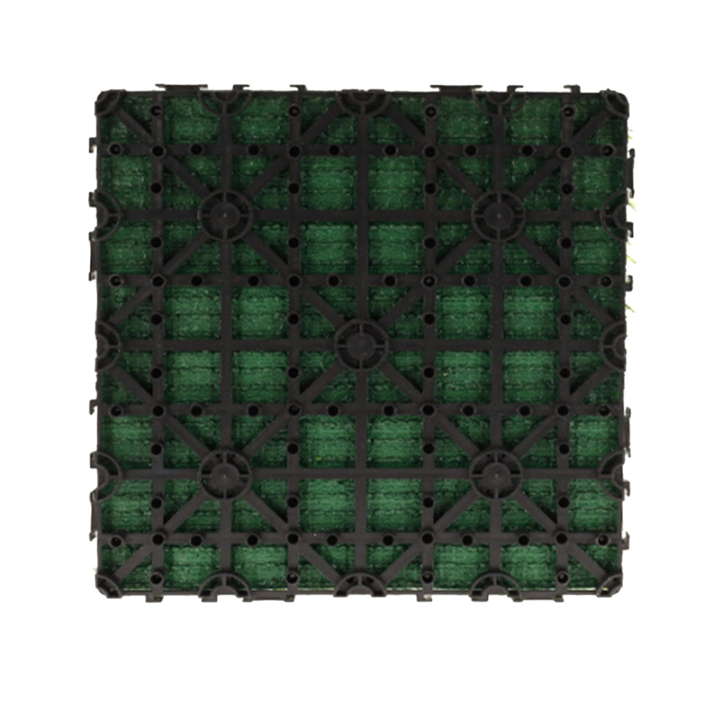 10 Pezzi Piastrelle Plastica Giardino 30x30x2.3cm Pavimento Esterno Prato Verde