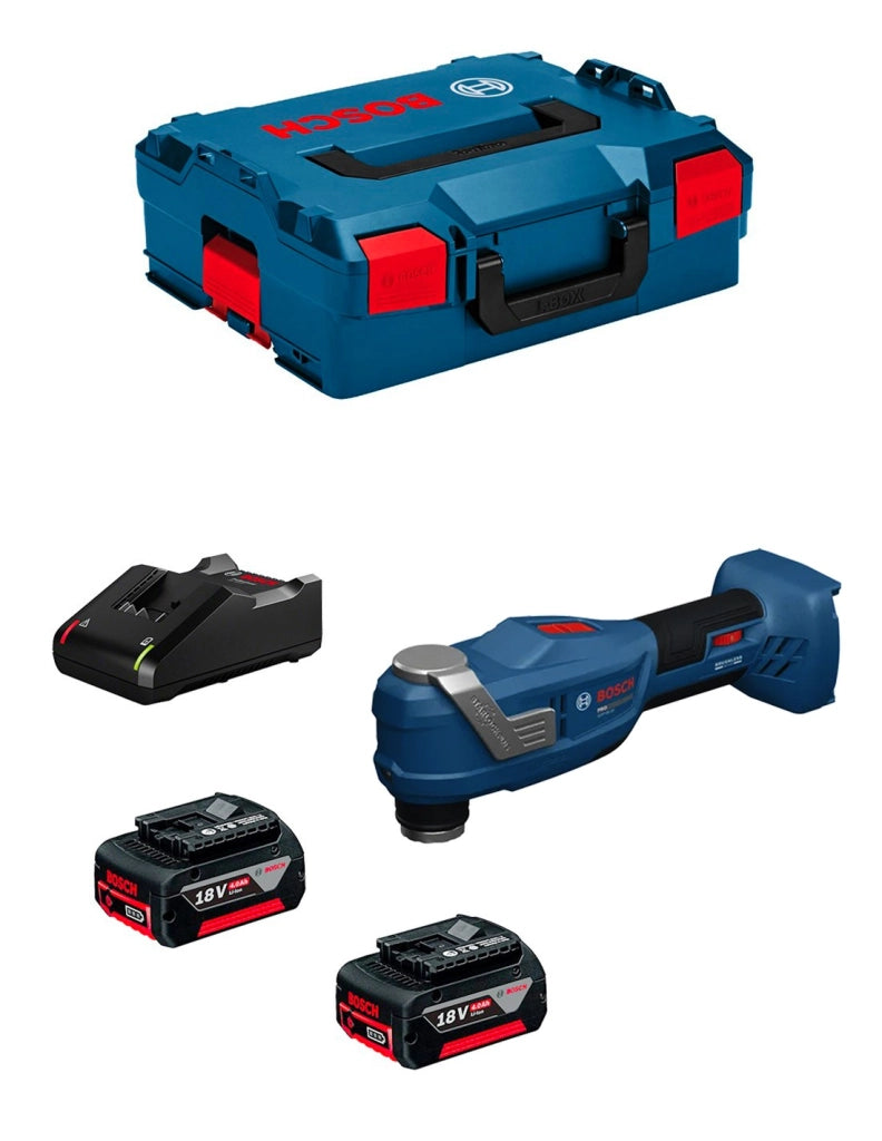 Utensile Multifunzione BOSCH GOP 18V-30 (2 x 4,0 Ah + GAL18V-40 + L-Boxx 136)