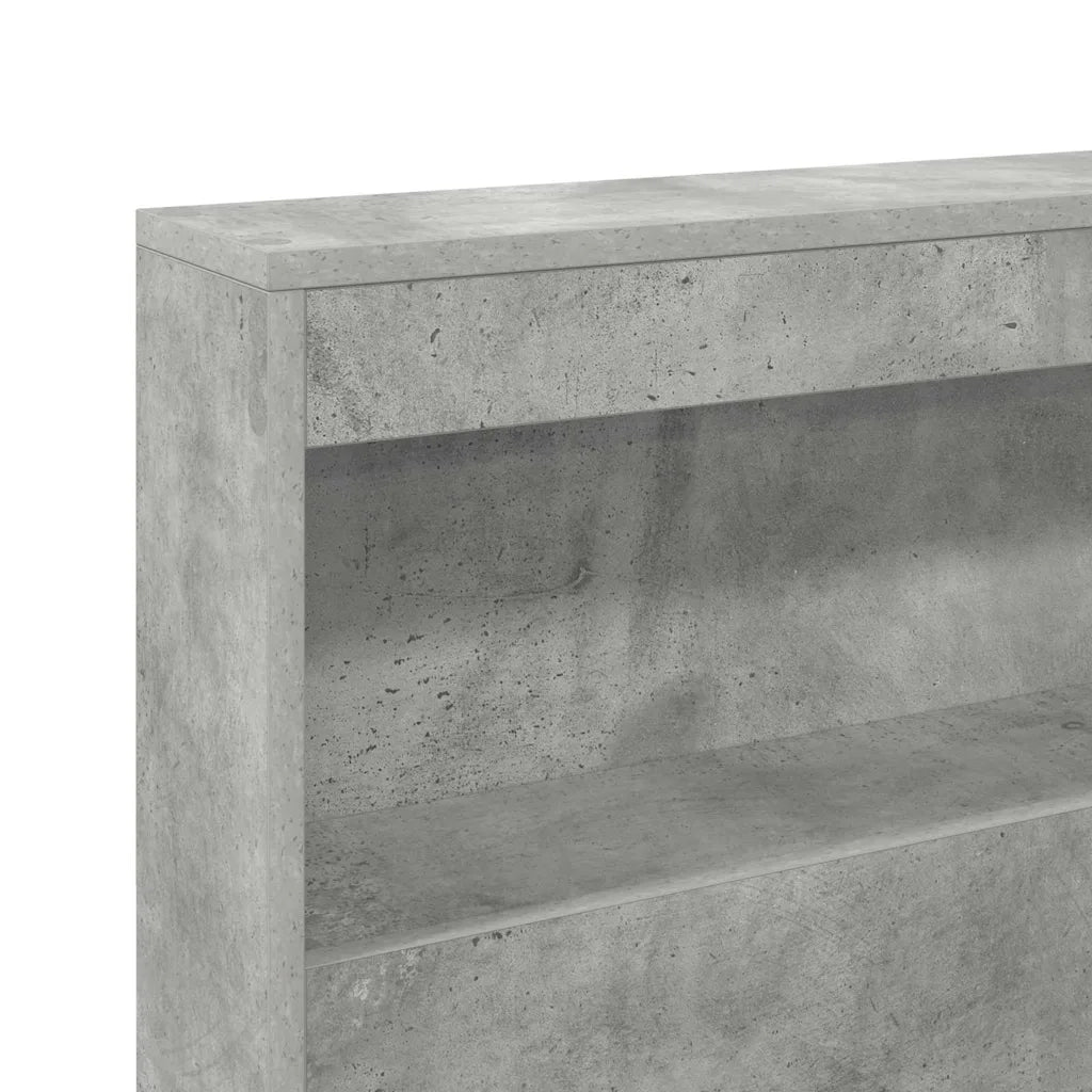 vidaXL Testata contenitore Grigio cemento 80 cm Legno multistrato