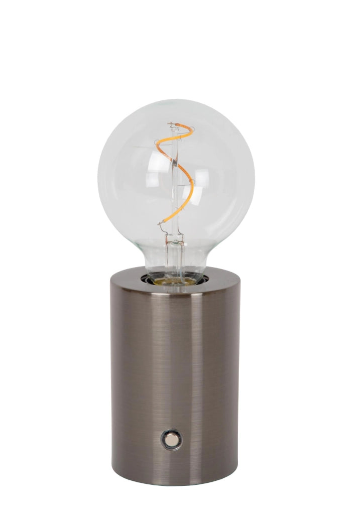 Lampada da notte LED dimmerabile VIVO Lucide grigia