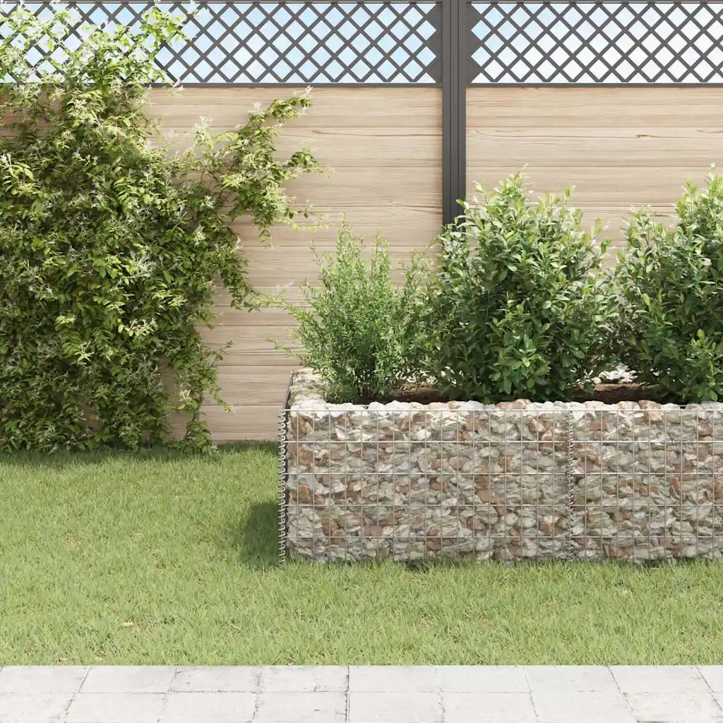 Gabbione Letto Rialzato da Giardino in Acciaio 360x90x50 cm cod mxl 67286