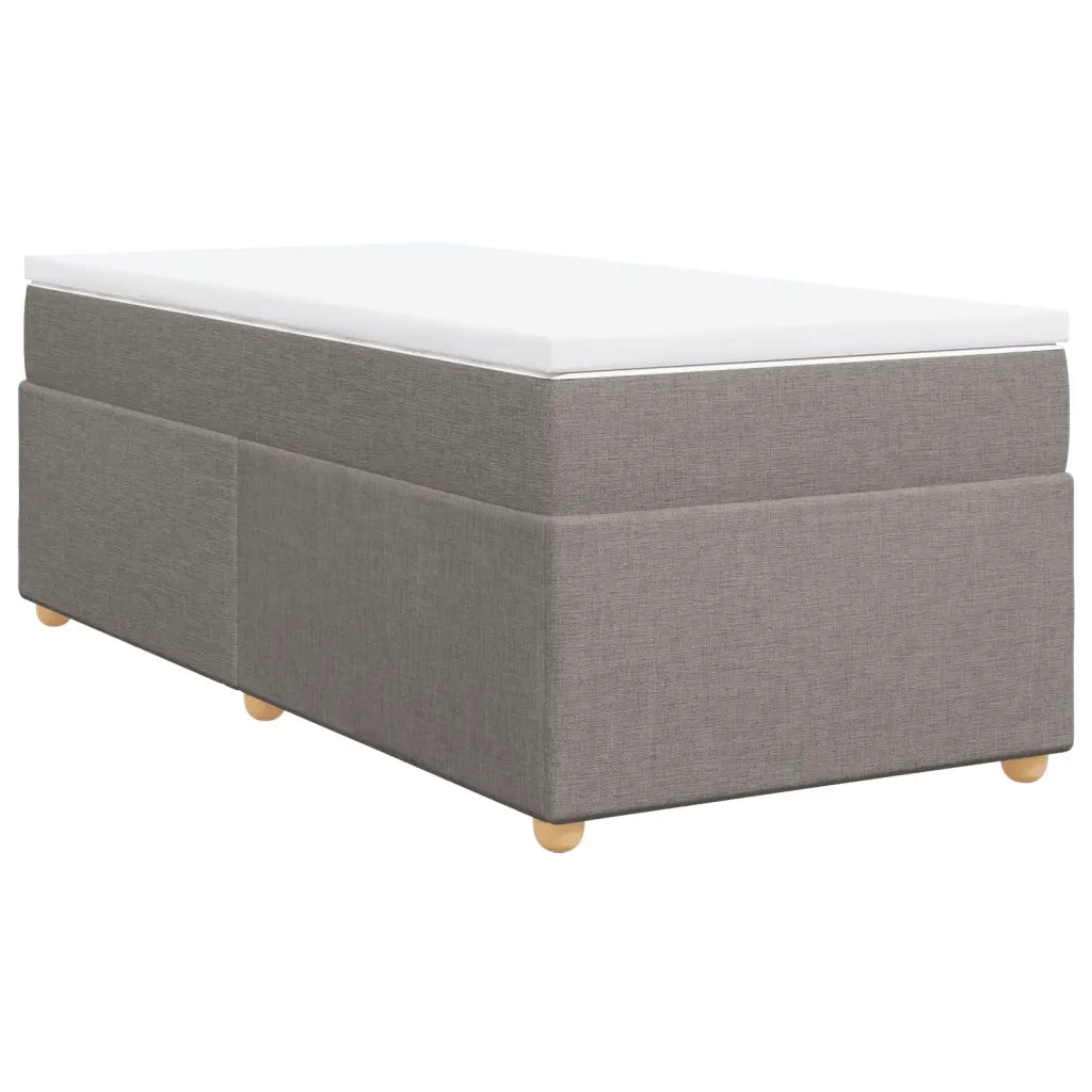 Giroletto a Molle con Materasso-Struttura Letto Tortora 80x200 cm inTessuto 962406