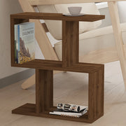 Flero, Tavolino da Salotto 2 Vani, 45x17x51h cm Marrone Noce
