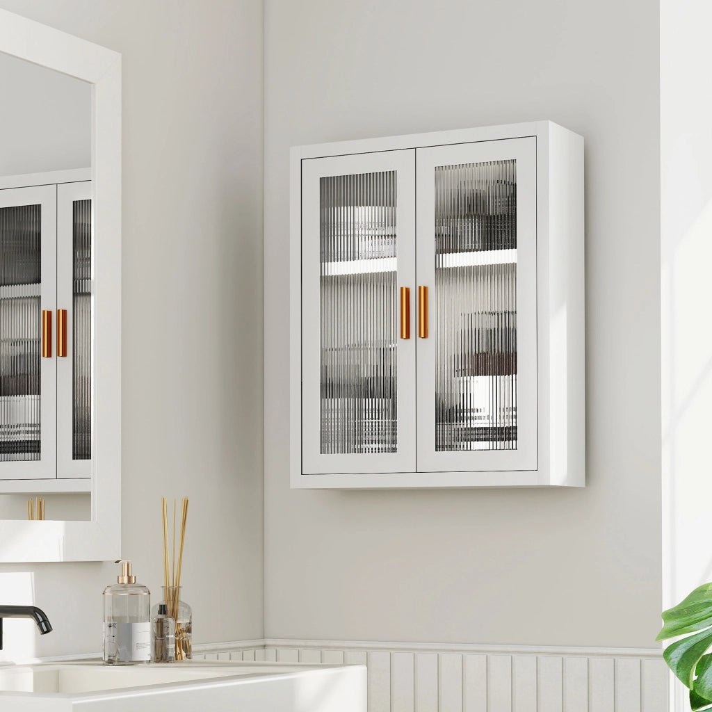 Armadietto bagno sospeso ¨C zephmum ¨C bianco 40x14x50 cm