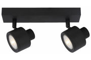 Plafoniera nera a barra Emerson 2 spot GU10 orientabili