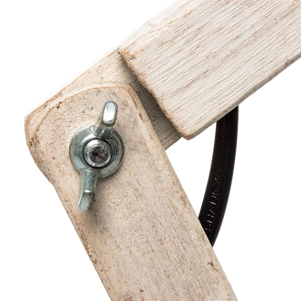 Lampada da tavolo Hangover VI in legno e metallo grigio
