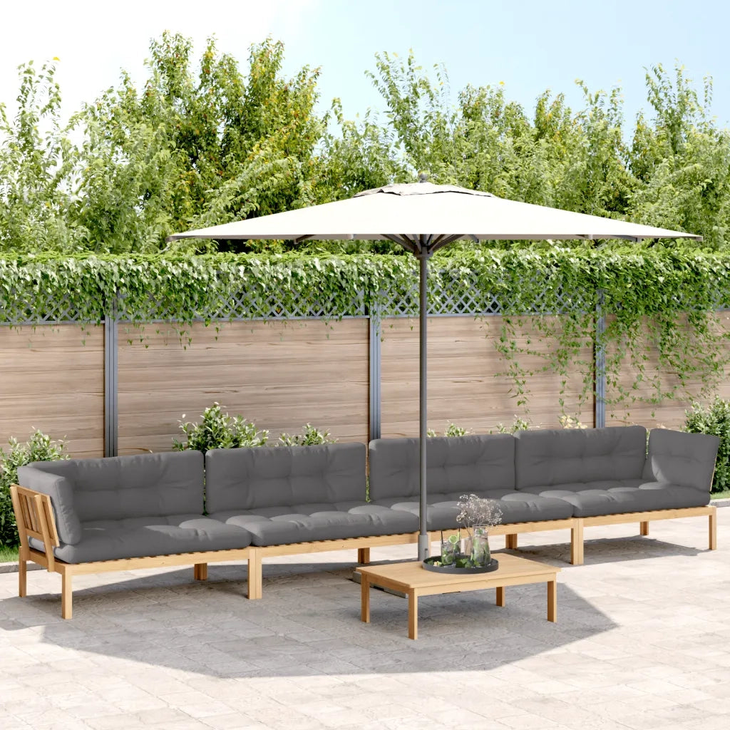 Set Divano Pallet Giardino 5pz con Cuscini Massello Acacia 3209380