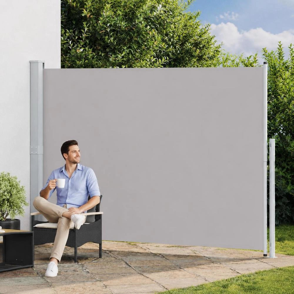 Extendable Side Awning 220x300 Cm Grey