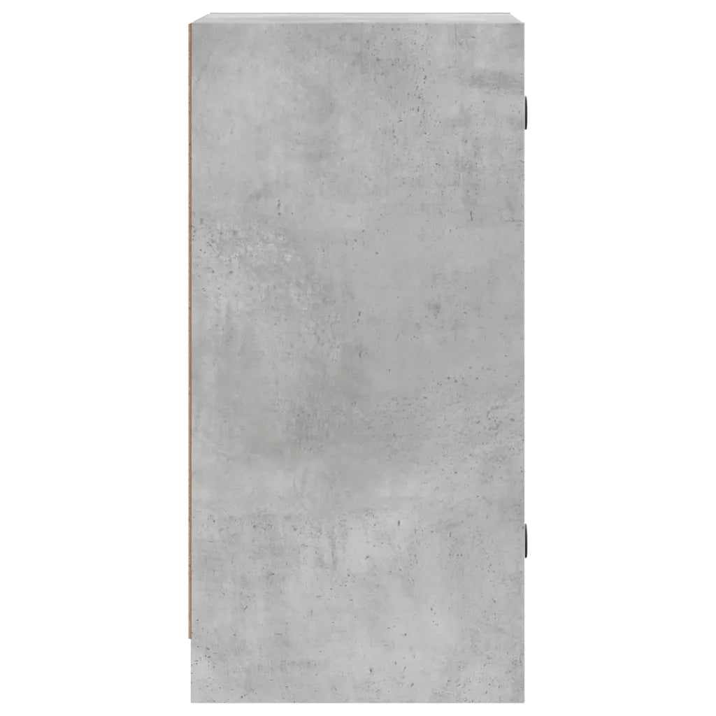 vidaXL Mobile con Ante in Vetro Grigio Cemento 35x37x75,5 cm