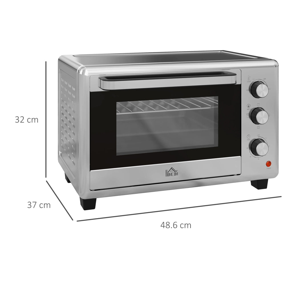 Fornetto Elettrico 30L ¨C Xylo ¨C 1600W, 3 Funzioni Cottura, Timer, Argento