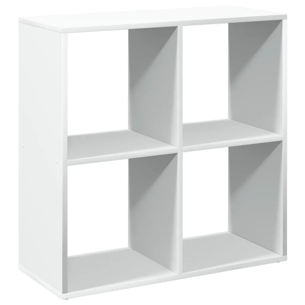 Libreria Divisoria-Scaffale per Libri-Mobile di Stoccaggio bianca 69,5x29x69,5 cm in legno ingegnerizzato