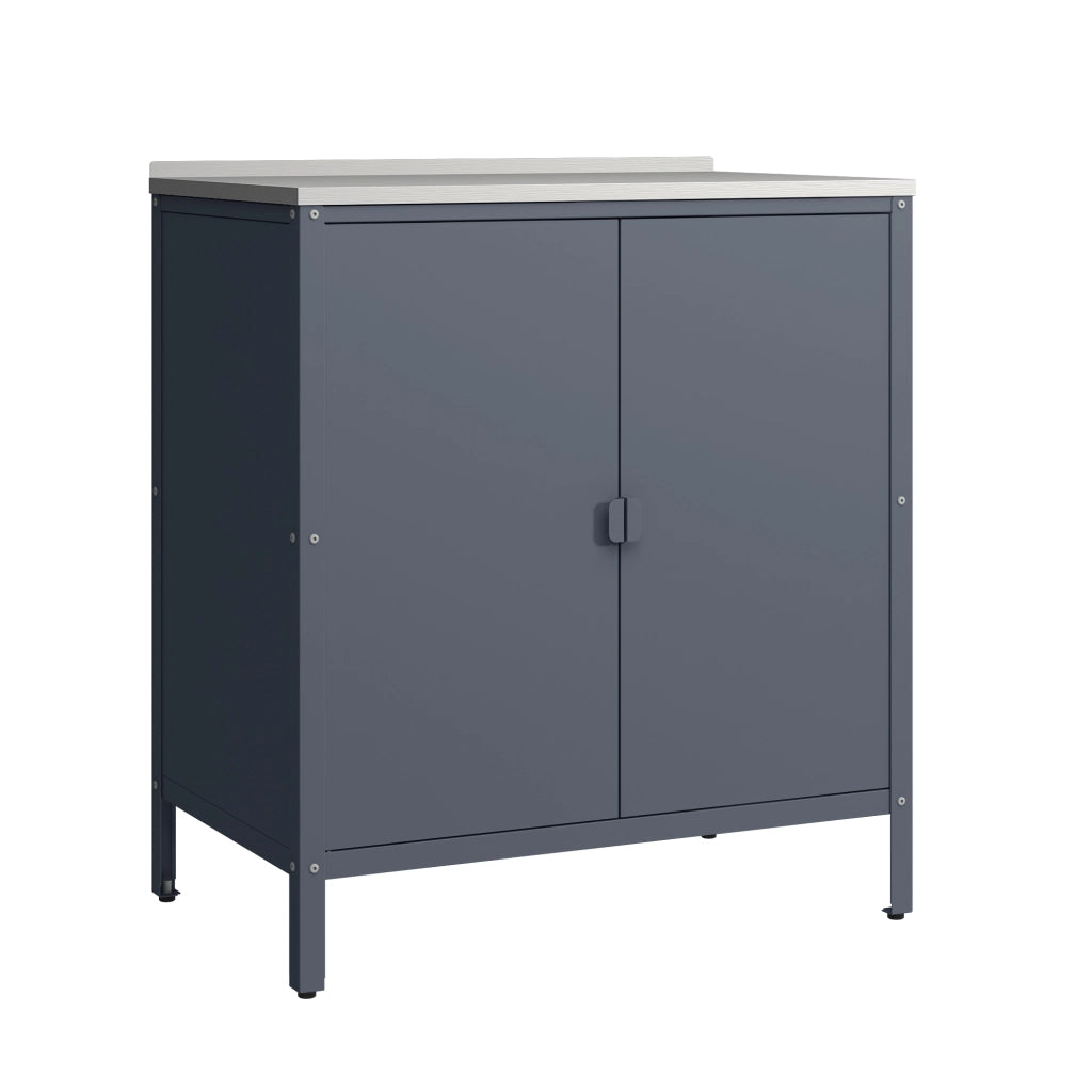 Armadietto da Giardino Bolognano 92 x 80 x 50 cm Acciaio - Grigio Scuro Opaco - casa.pro