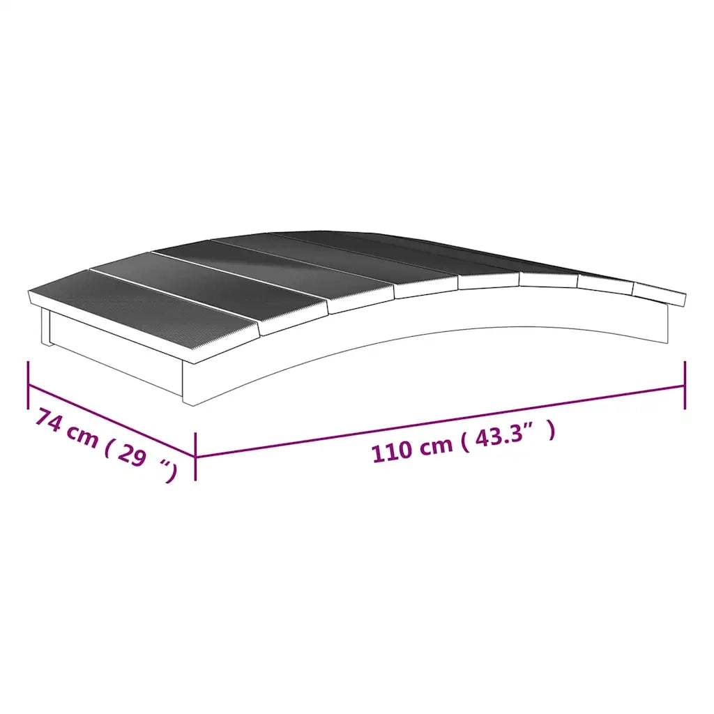 Ponte da Giardino 110x74 cm in Massello di Pino Impregnato cod mxl 77271