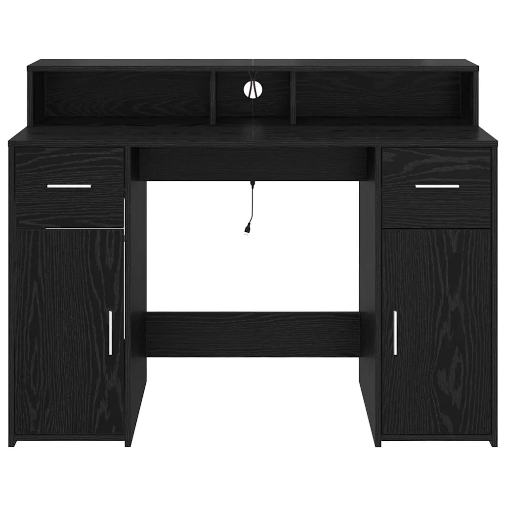 Scrivania | Tavolo da Ufficio Rovere nero 120 x 55 x 91 cm Legno multistrato