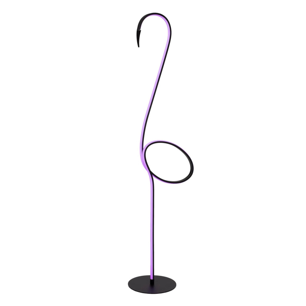 Lampada da terra LED integrato RGB nera Flamingo Lucide