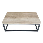 Tavolino HAWAÏ – Piano in legno chiaro, gambe in acciaio – Design moderno