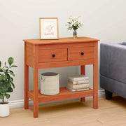 Tavolo consolle con cassetto Marrone cerato 75 x 35 x 75 cm