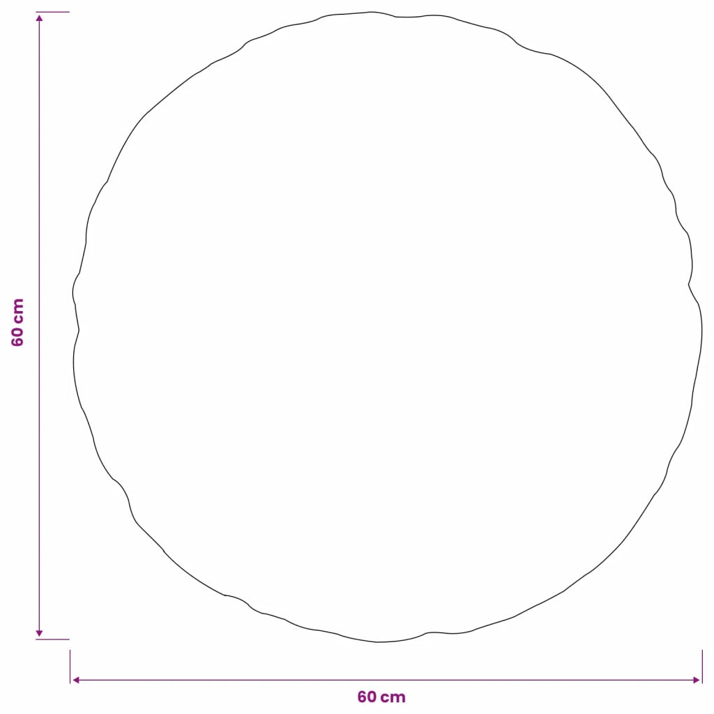 Federa 6 pz HEERLEN Antracite Ø 60 cm Tessuto Chenille 922954