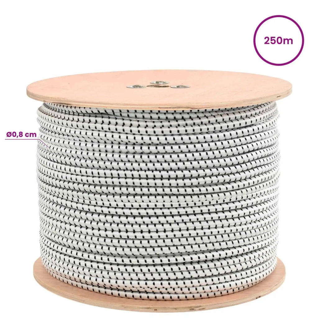 Corde Bungee 8 mm Nero e Bianco PP e gomma 42047649