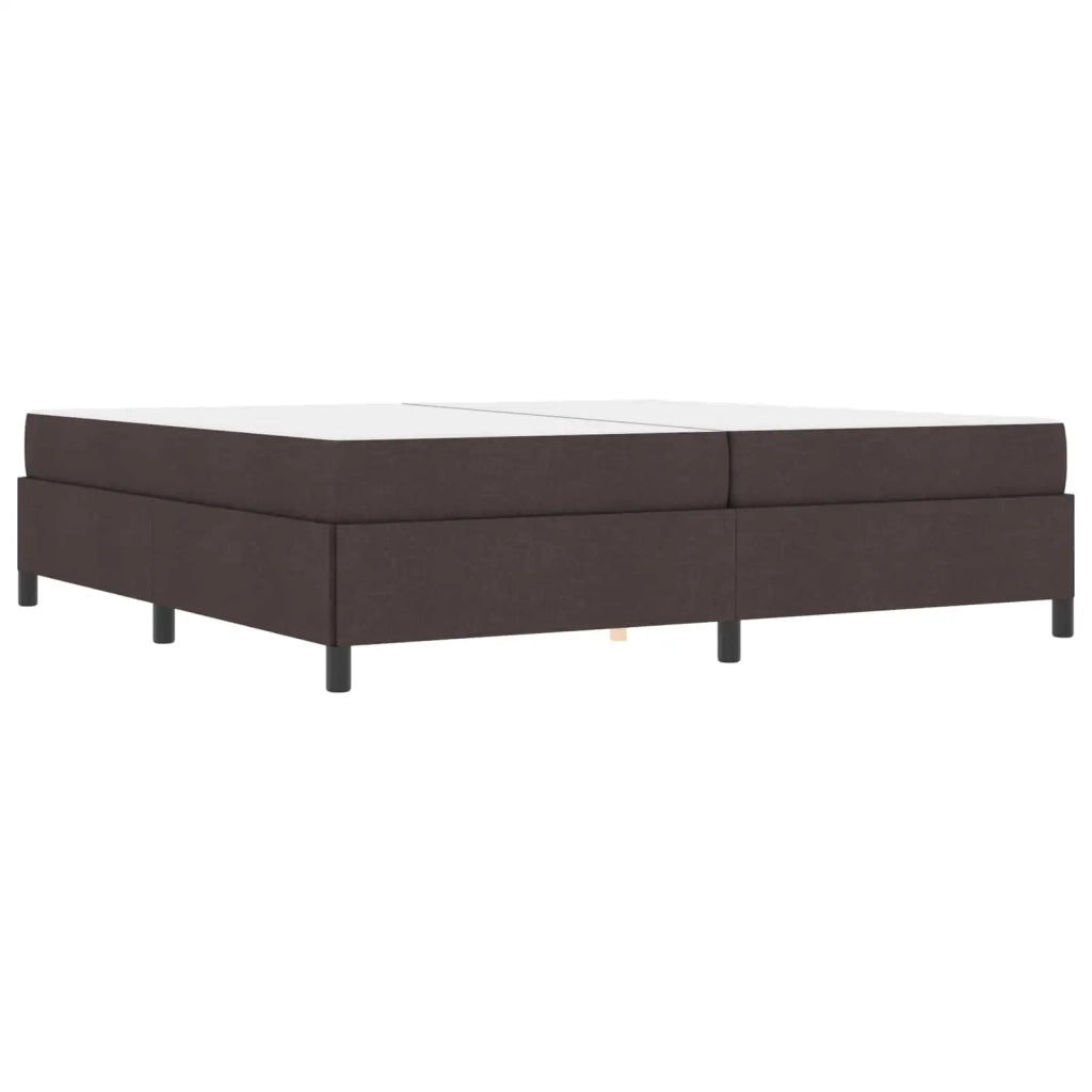Letto a molle con materasso Marrone Scuro 200 x 200 cm Tessuto 3398888