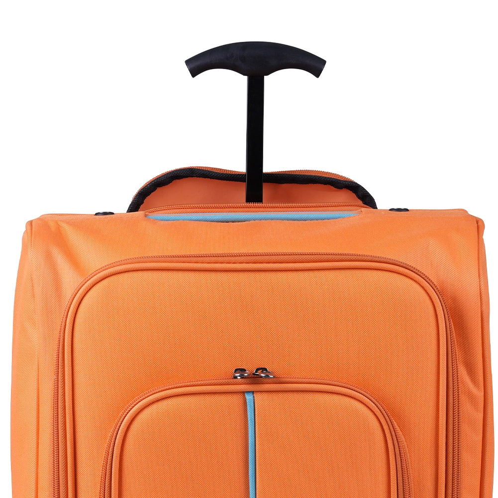 Trolley Frigo da Viaggio Morbido con Ruote e Isolamento Termico 35x20H50 cm Arancione