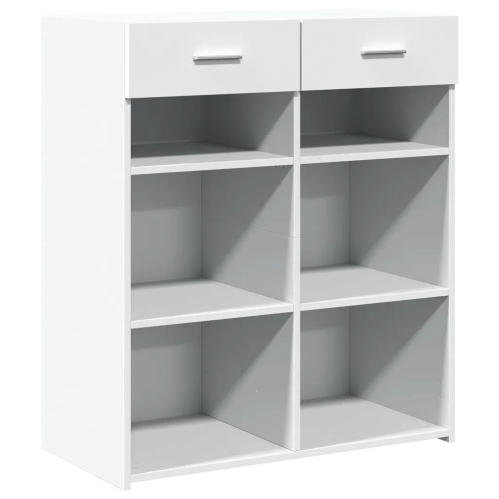Credenza-Buffet-Armadio da cucina Bianca 80x42,5x93 cm in Legno Multistrato 265005