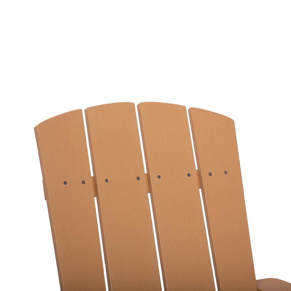 Sedia da giardino in legno chiaro in plastica legno con poggiapiedi resistente agli agenti atmosferici in stile moderno