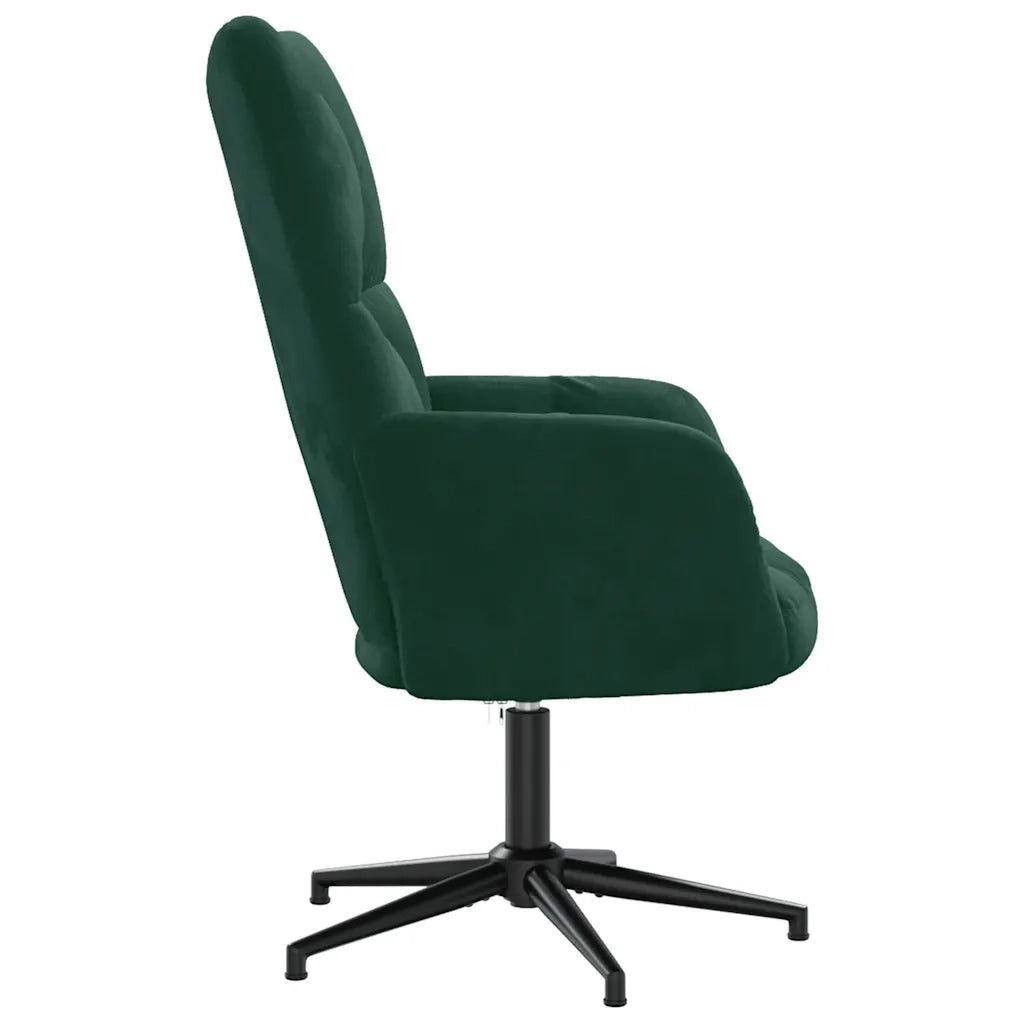 Sedia Relax Verde Scuro in Velluto 328097