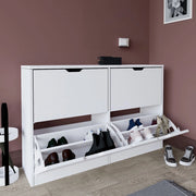 Mobile Portascarpe Greccio, Scarpiera 8 Ripiani, 121x30x79h cm Bianco